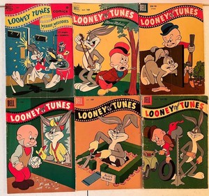 Living room - Vintage Looney Tunes Comic Books - Dell Issues (Lot of 6)