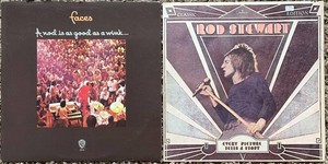 Vintage Vinyl Records - Faces & Rod Stewart Albums (Lot of 2)