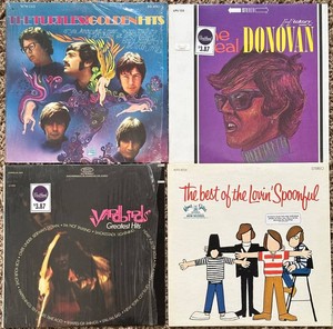Vintage Rock LP Records - Turtles, Donovan, The Yardbirds & The Lovin Spoonful (Lot of 4)