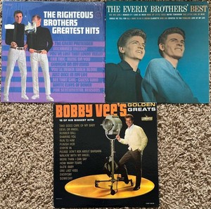 Vintage Vinyl Records - Righteous Brothers, Everly Brothers & Bobby Vee (Lot of 3)