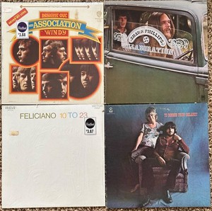 Vintage Vinyl Record Album Mixed Lot - The Association, Shawn Phillips,  Jose Feliciano & Delaney & Bonnie