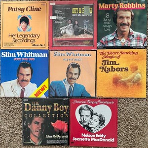 Vintage Record Album Mixed Lot - 8 Country & Pop Collections