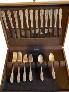 Vintage Sterling Silver Flatware - Westmorland Milburn Rose 12 Knives