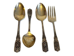 Sterling Silver Serving Flatware - Vintage Westmorland Milburn Rose (Lot of 4)