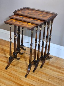 Theodore Alexander Regency Patchwork Collection Nesting Tables
