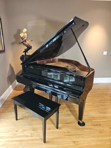 Kawai GE-1A Ebony Baby Grand Piano with Bench and Hirotaka Kawai Signature