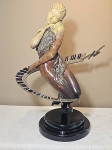 H. Lafitte Signed Sonata Figural Piano Sculpture, 830, 2003