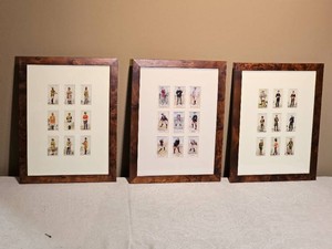 Framed Player�s Cigarettes Military Uniform and Golf Card Display Set
