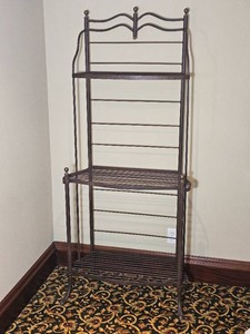 Rustic Iron Three Tiered Wire Bakers Rack