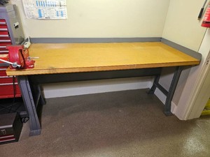 Steel Sheet Metal Frame Shop Table
