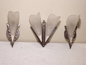 Modern Art Deco Fluted Wall Sconces
