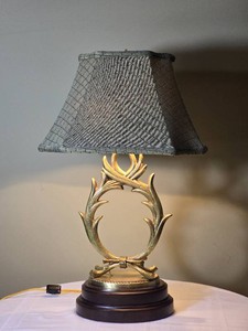 Gilt Antler Motif Table Lamp