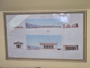Large Framed Pompeii Architectural Study