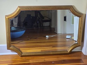 Gilt Shaped Rectangular Wall Mirror