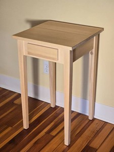 Minimalist Natural Wood Tall Side Table or Plant Stand
