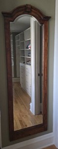 Traditional Arched Wood Full Length Wall Mirror