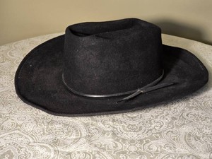 Rockmount Wind River 1850 Black Wool Western Cowboy Hat