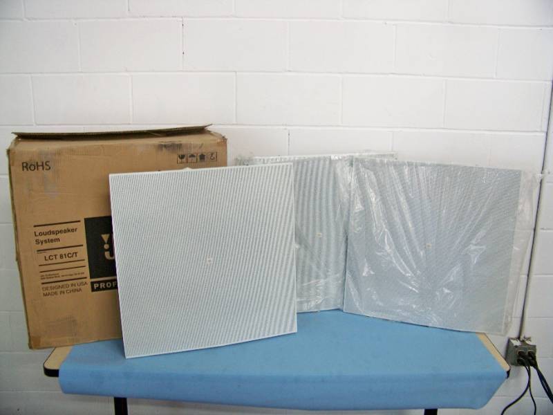 (3) JBL LCT 81 CT Ceiling Tile Speakers - some damage to the frames of the speakers - in Original Boxes
