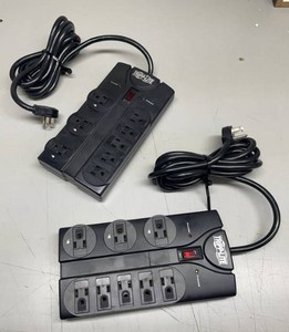 (2) Tripp-Lite TLP808B 8-Outlet AC Power Strip & Surge Protectors