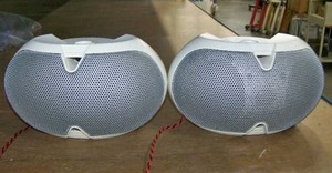 (PAIR) Rockustics EurEave- 3.2 Two-Way 3 Surface Mount IndoorOutdoor Weatherproof Speakers with Mounting Brackets - NEW IN SEALED BOX
