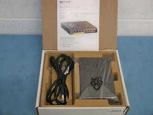 Netgear GS108PE 8-Port Gigabit Ethernet Plus Switch featuring built-in Power over Ethernet (PoE) - NEW