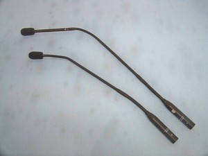 (2) Audio-Technica (ES915 & ES915S) Gooseneck Microphones with WindscreensPop Filters