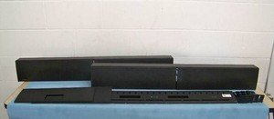 (2) Extron SB33A Adjustable Width Soundbars for 55 - 65 Display  Monitor  Television  TV with Extron 28-394-07LF 12V 4.2 Amp Switching Mode Power Supplies