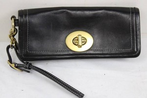Coach Black Turn-Lock Wristlet Wallet - 9 X 4 in