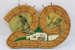 Handmade Ralph Steinlicht Wooden Fish Cribbage Board (only the board)