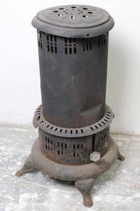 Vintage Cast Iron Parlor Stove - 11 X 24 in