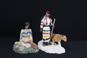 Woman and Animal Figurines Mixed Lot
