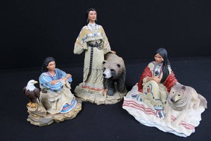 Native American-Themed Figurine Group of 3