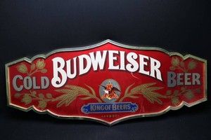 Vintage Budweiser Cold Beer King of Beers Metal Sign