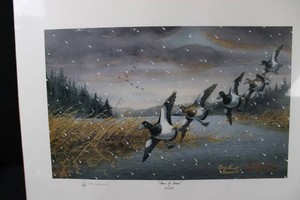 Time to Leave Waterfowl Print by Les C. Kouba & Bud Grant