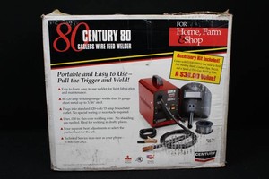 Century 80 120V Gasless Wire Feed Welder 83071 With Accessories (Used)