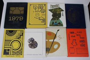 High School Yearbook Collection 1972-1979 (Lot of 8)