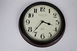 Sterling & Noble Round Wood-Tone Wall Clock