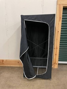 Fabric Grow Tent or Storage Enclosure With Wire Shelving