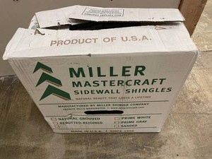 Miller Mastercraft Natural Grooved Prime Gray Siding Shingle Samples