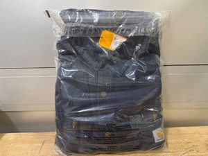 CARHARTT RELAXED FIT DENIM FLEECE LINED SNAP-FRONT SHIRT JAC Size 2XL