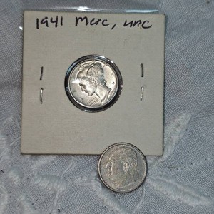 1941 Mercury Dime 10c, UNC and 1973-25 Ore
