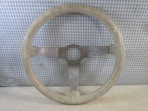 (H-2) Vintage 3-Spoke Steering Wheel 14 12