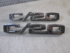 (CSB) Pair of Vintage 1969-1970 Chevrolet C20 Truck Fender Emblems #3940814