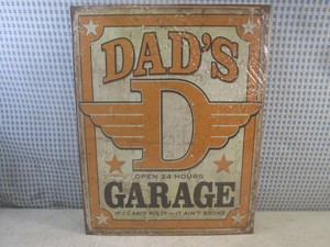 (G-1) Dads Garage Tin Sign 16 x 12 12 New in Shrinkwrap