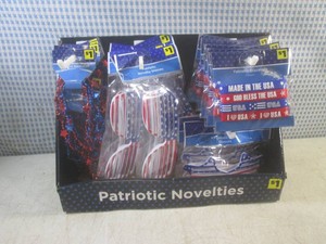(CS) 24pc Display of Patriotic Novelties