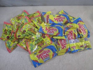 (B-1) 24 Bags of Candy 12 Each of Sour Patch Kids Watermelonans and Swedish Fish Minis