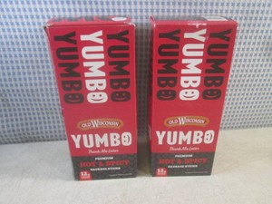 (B-2) 40 Old Wisconsin Yumbo Premium Hot & Spicy Sausage Sticks 2 Boxs of 20 Past Date