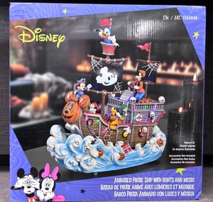 Disney Mickey Mouse Halloween Animated Pirate Ship with Lights & Music