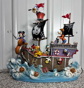 Disney Mickey Mouse Halloween Animated Pirate Ship with Lights & Music