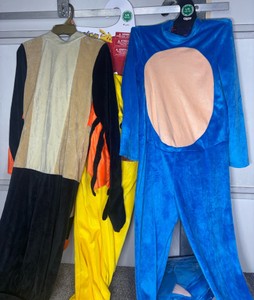 Lot of 3 Kids Halloween Costumes (Size 1012) - 1 Pokmon, 1 Sonic The Hedgehog, 1 Adopt Me Bat Dragon
